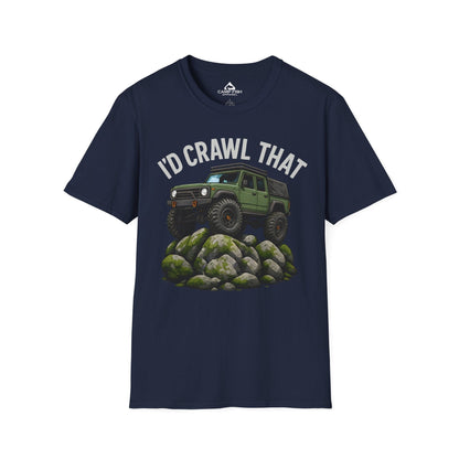 Printify T-Shirt Navy / S I'd Crawl That - Rocks T-Shirt