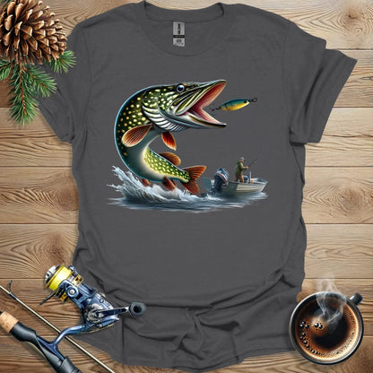 Printify T-Shirt Northern Pike Jump T-Shirt