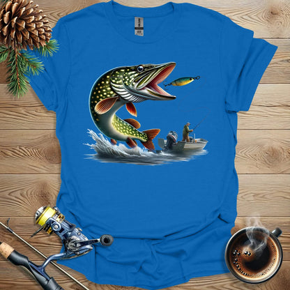 Printify T-Shirt Northern Pike Jump T-Shirt