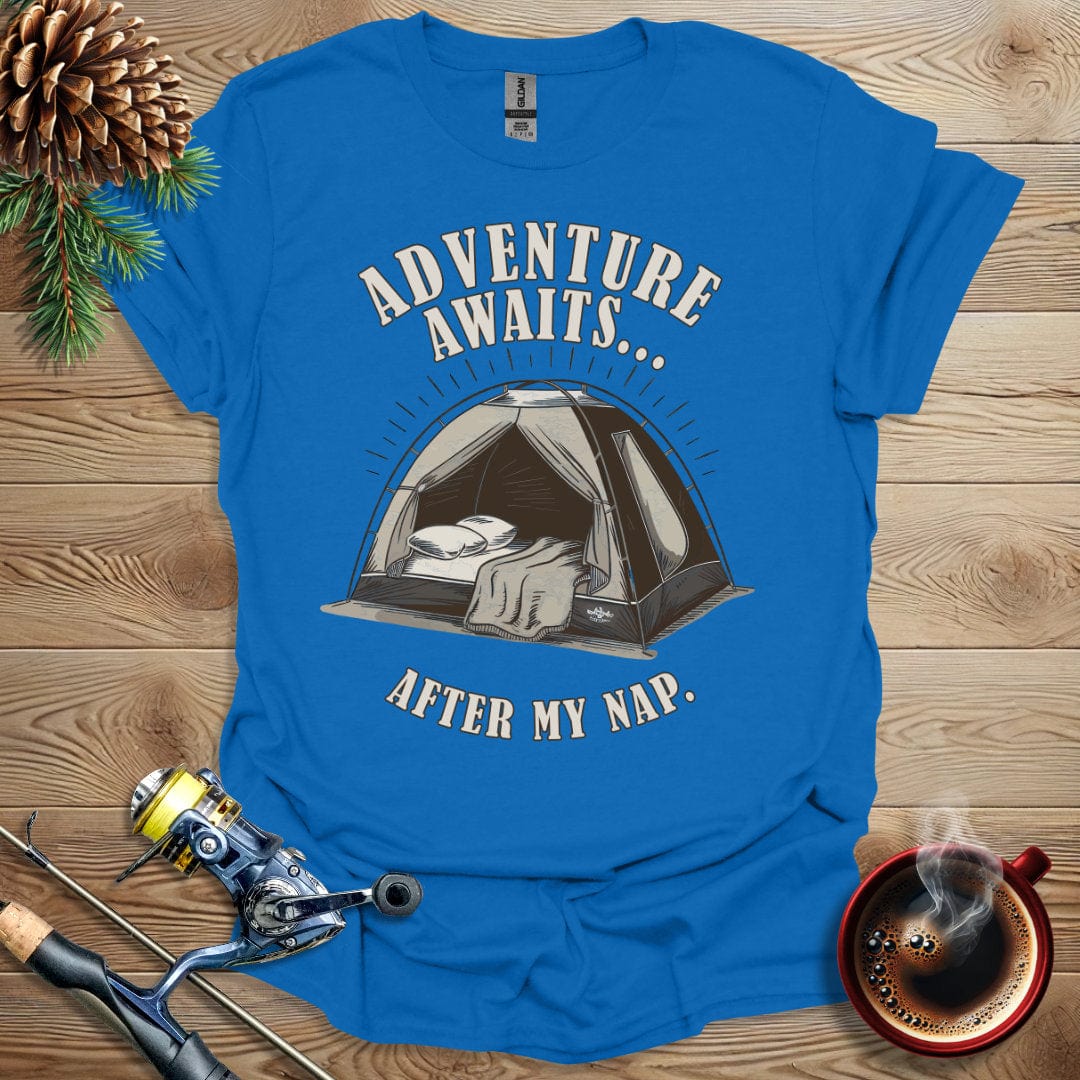 Printify T-Shirt Royal / S Adventure Awaits After My Nap T-Shirt