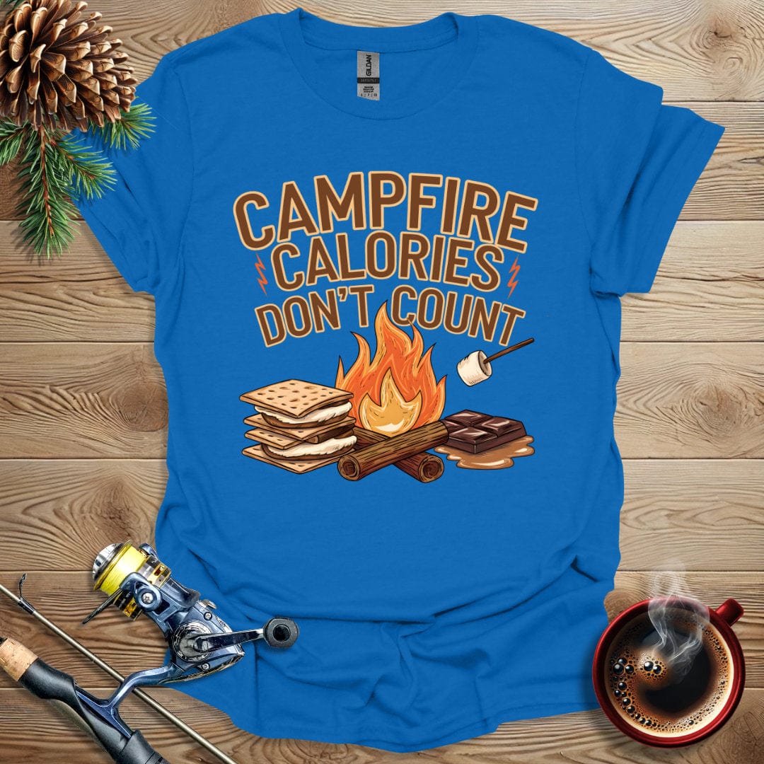 Printify T-Shirt Royal / S Campfire Calories Don't Count T-Shirt