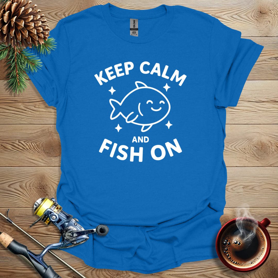 Printify T-Shirt Royal / S Keep Calm and Fish On T-Shirt