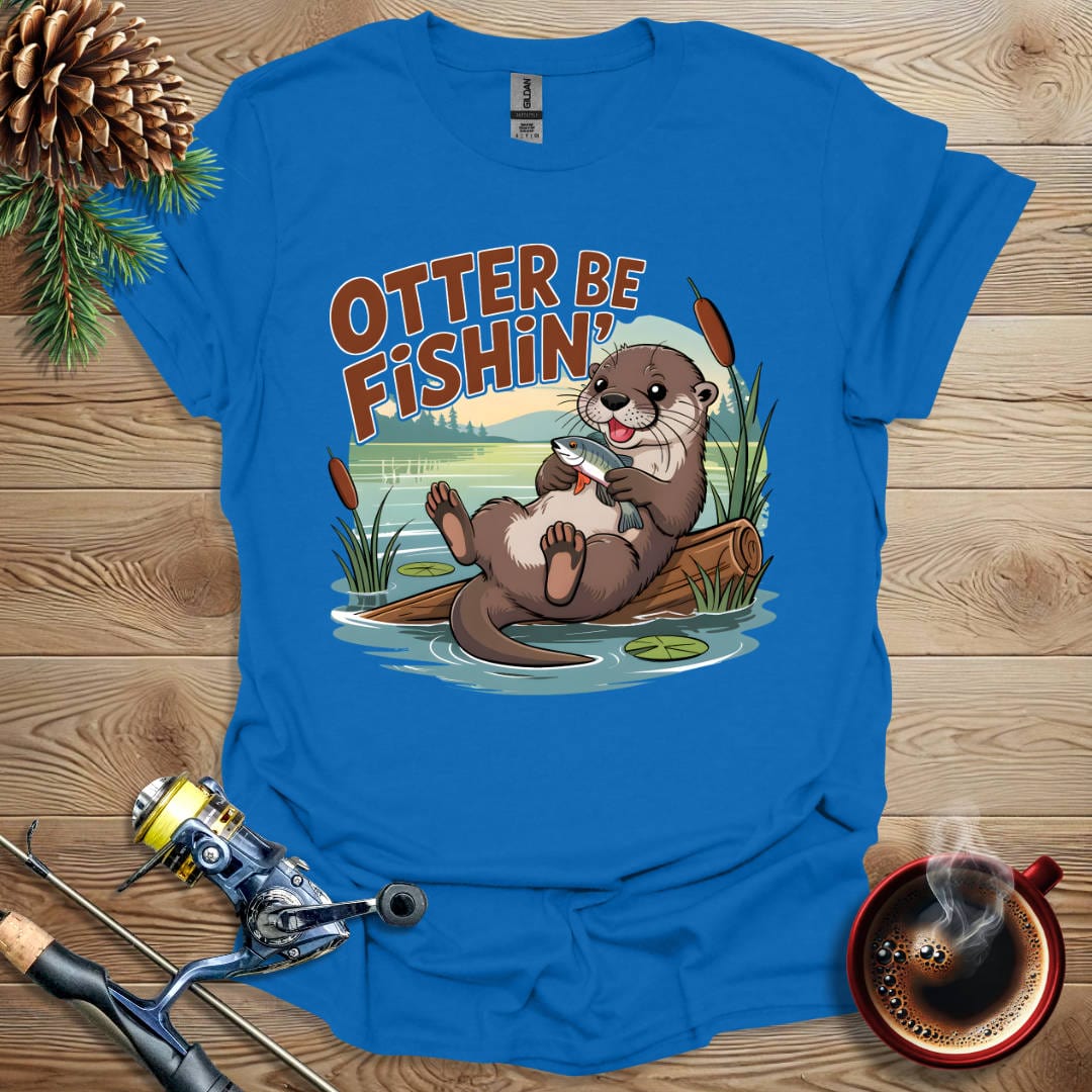 Printify T-Shirt Royal / S Otter Be Fishin' T-Shirt