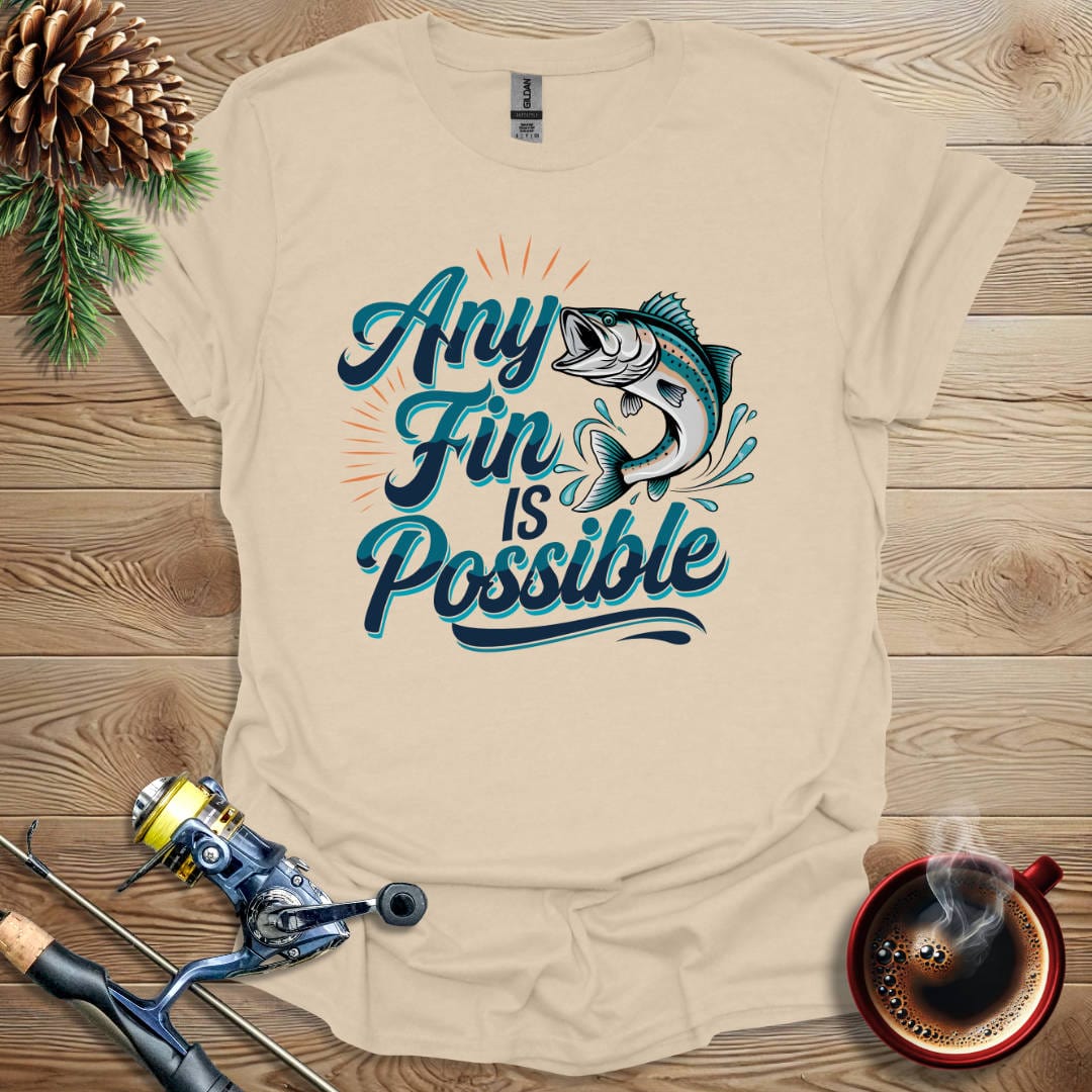 Printify T-Shirt Sand / S Any Fin Is Possible T-Shirt