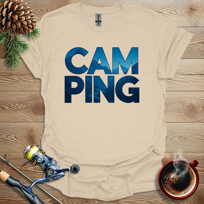 Printify T-Shirt Sand / S Cam-Ping Text T-Shirt