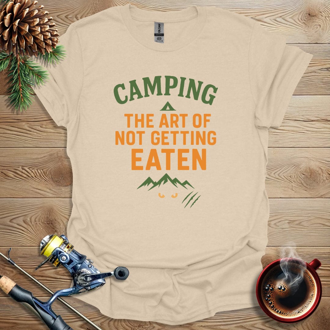 Printify T-Shirt Sand / S Camping - The Art of Not Getting Eaten T-Shirt