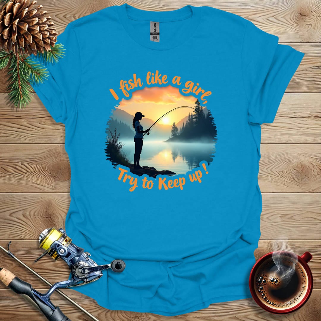 Printify T-Shirt Sapphire / S I Fish Like A Girl T-Shirt