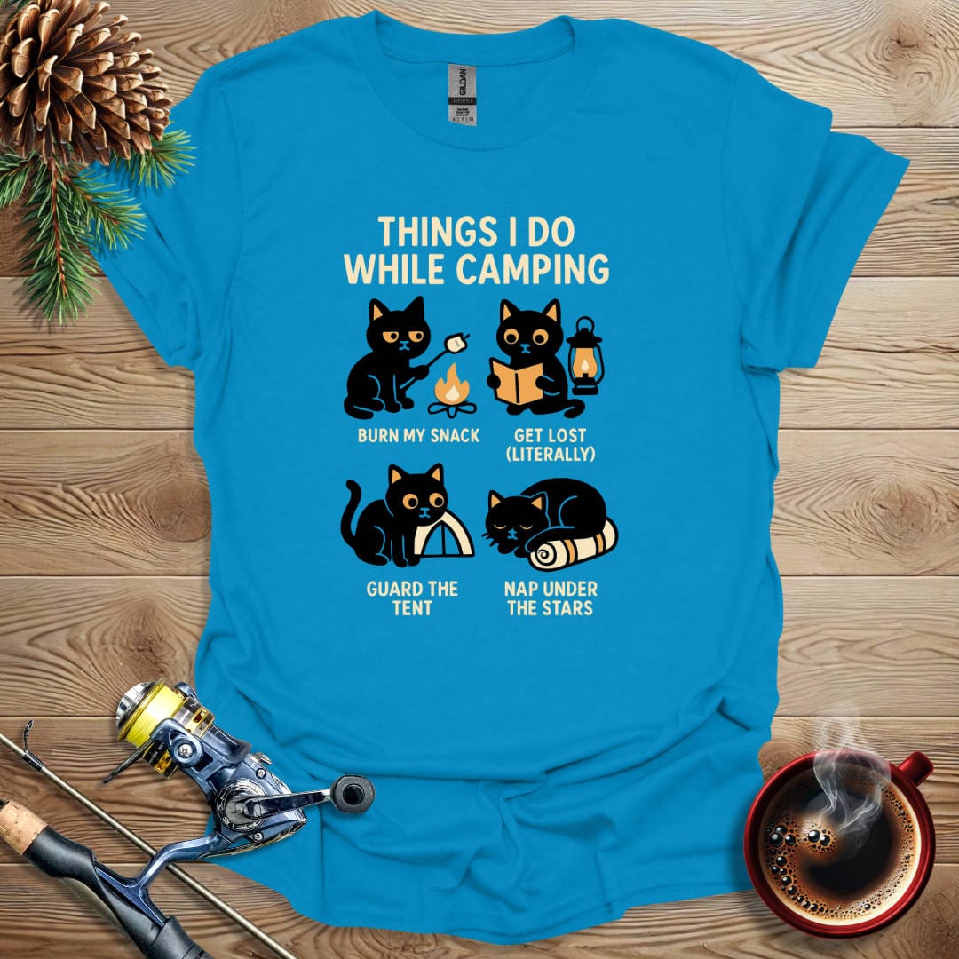 Printify T-Shirt Sapphire / S Thing I Do While Camping T-Shirt