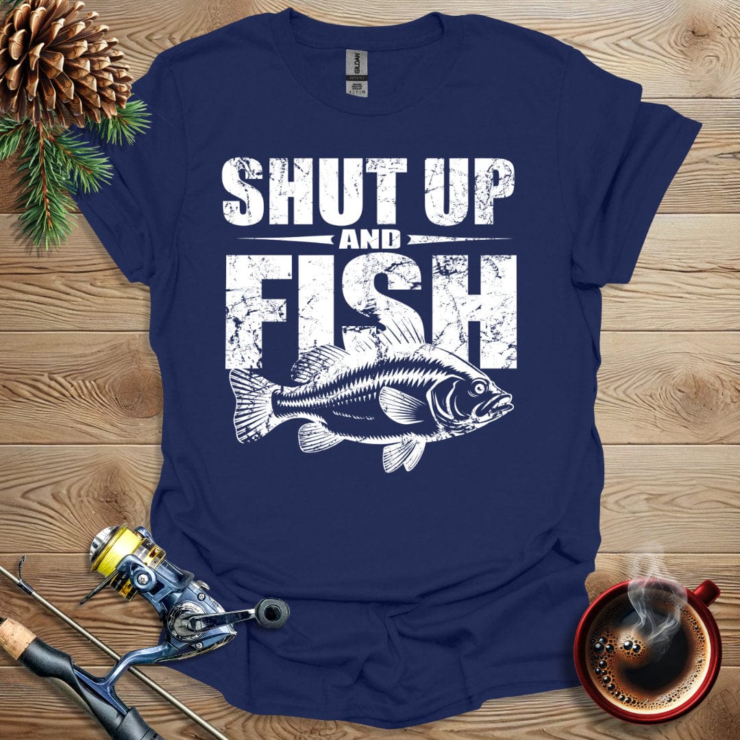 Printify T-Shirt Shutup and Fish T-Shirt