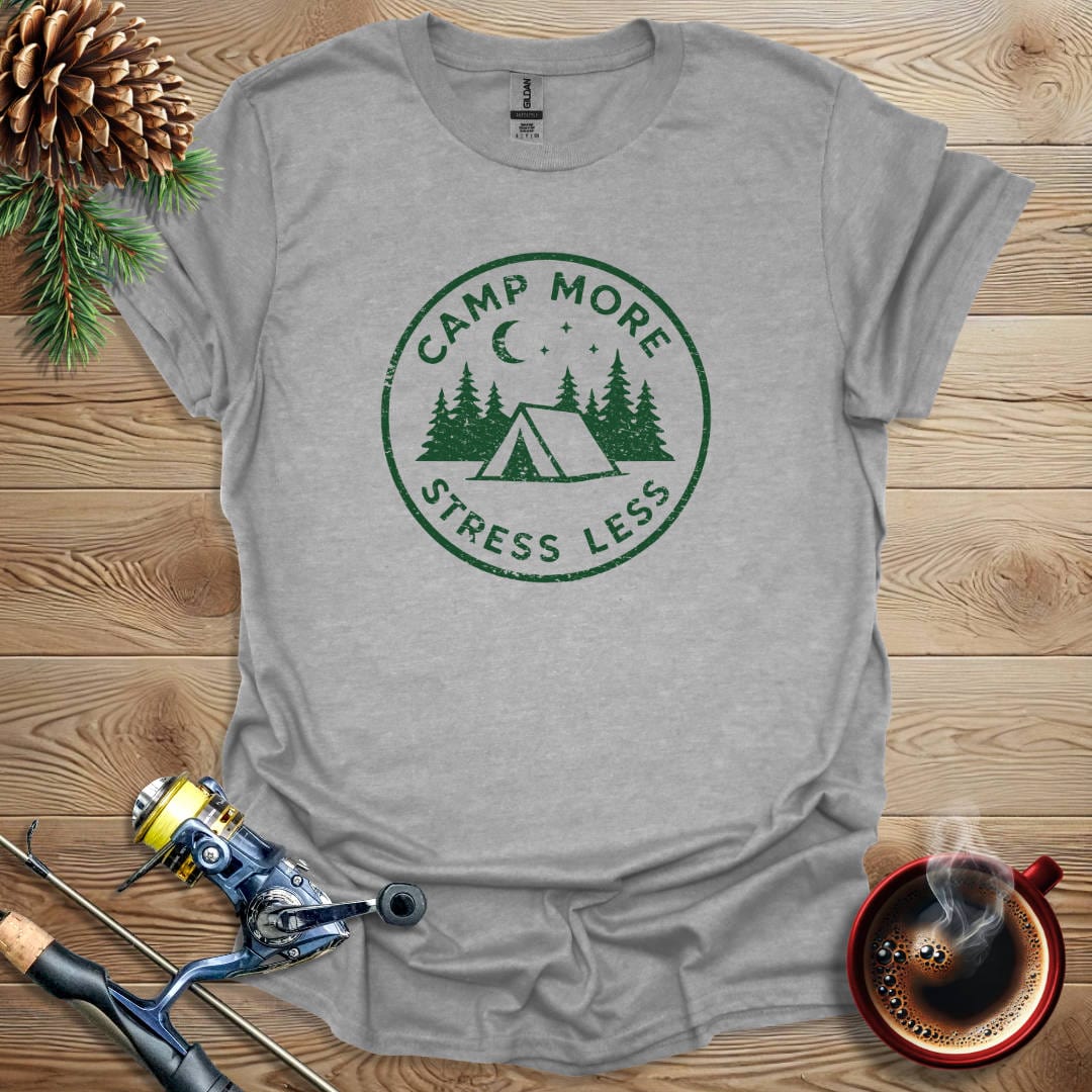 Printify T-Shirt Sport Grey / S Camp More Stress Less T-Shirt