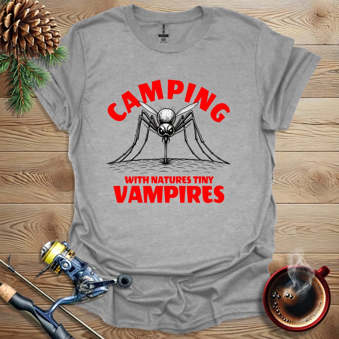 Printify T-Shirt Sport Grey / S Camping With Natures Tiny Vampires T-Shirt