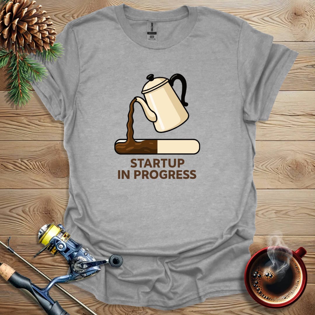 Printify T-Shirt Sport Grey / S Startup In Progress T-Shirt