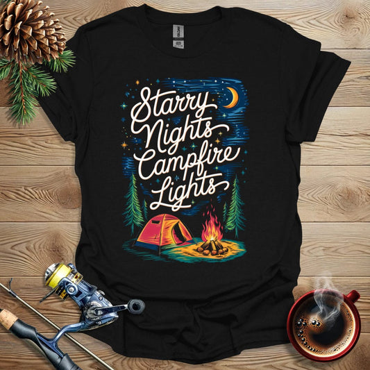 Printify T-Shirt Starry Nights Campfire Lights T-Shirt