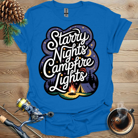 Printify T-Shirt Starry Nights Campfire Lights T-Shirt