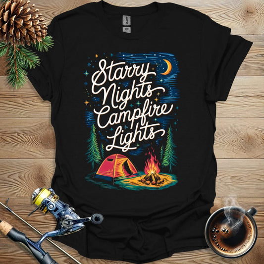 Printify T-Shirt Starry Nights Campfire Lights T-Shirt