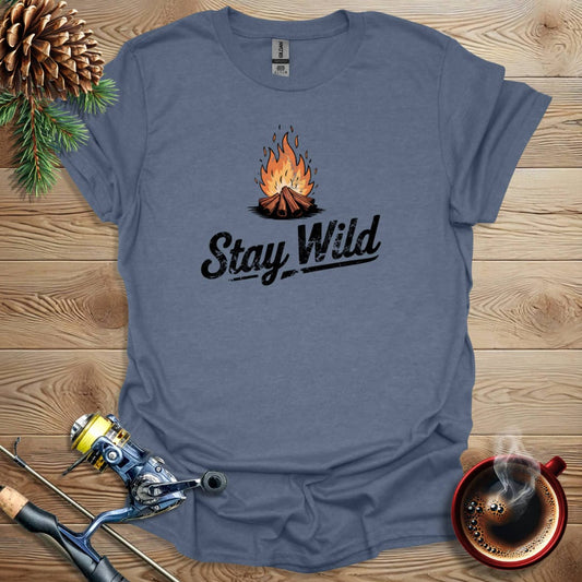Printify T-Shirt Stay Wild - Fire T-Shirt