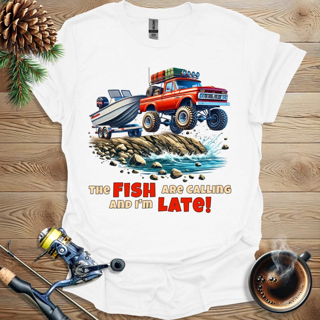 Printify T-Shirt The Fish Are Calling And I'm Late T-Shirt