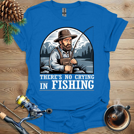 Printify T-Shirt There's No Crying In Fishing T-Shirt