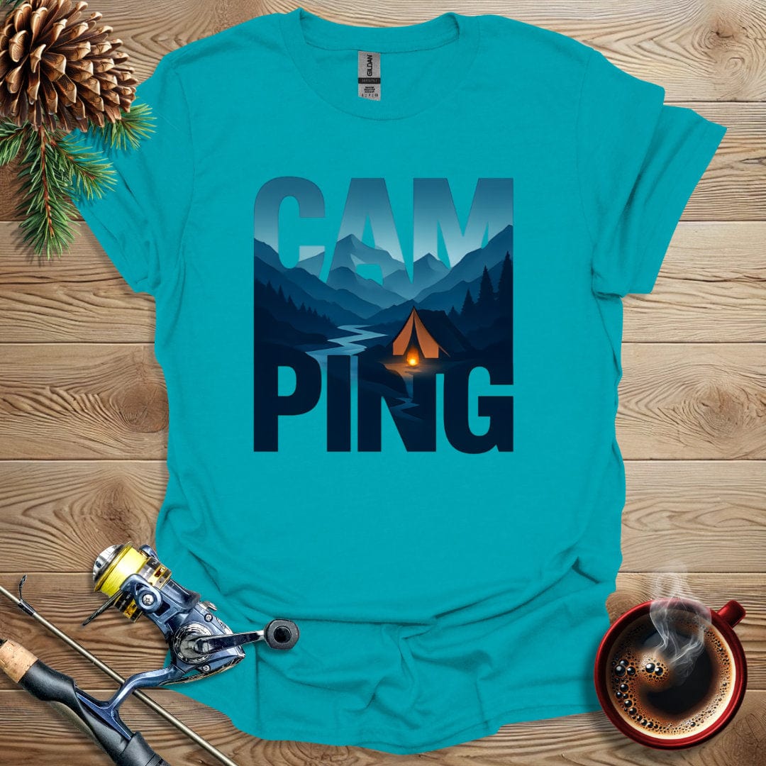 Printify T-Shirt Tropical Blue / S Cam-Ping T-Shirt