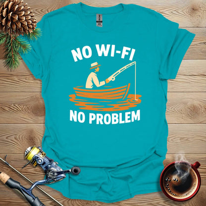 Printify T-Shirt Tropical Blue / S No WiFi No Problem T-Shirt