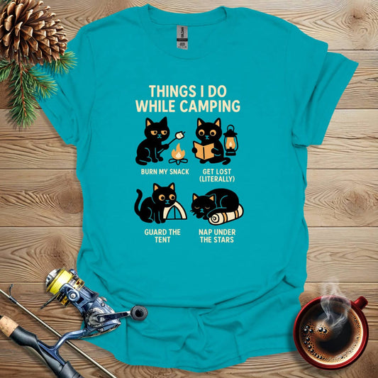 Printify T-Shirt Tropical Blue / S Thing I Do While Camping T-Shirt