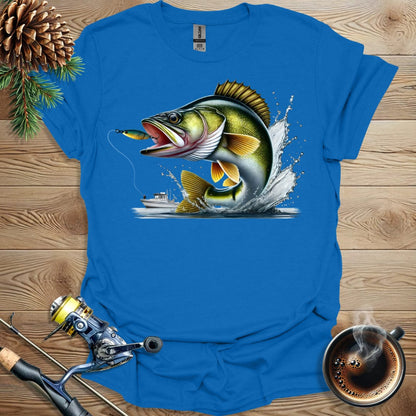 Printify T-Shirt Walleye Jump - Splash T-Shirt