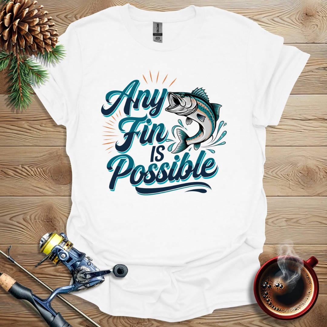 Printify T-Shirt White / S Any Fin Is Possible T-Shirt
