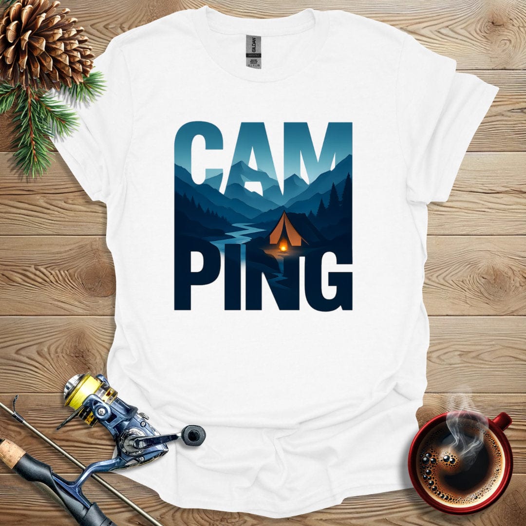Printify T-Shirt White / S Cam-Ping T-Shirt