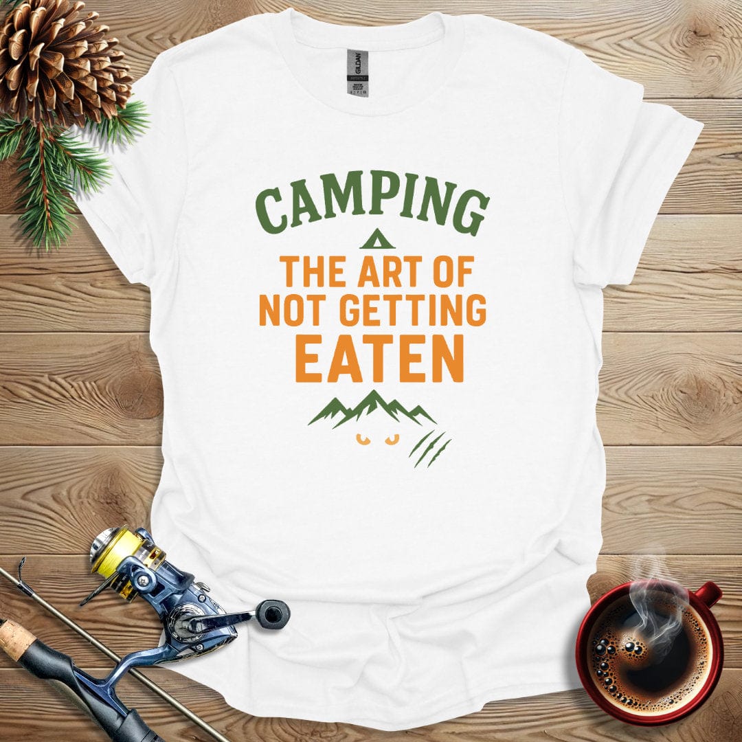 Printify T-Shirt White / S Camping - The Art of Not Getting Eaten T-Shirt